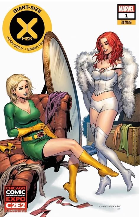 Jean Grey And Emma Frost, Tyler Kirkham, Marvel Girl, Kitty Pryde, Emma Frost, Uncanny X-men, Comic Shop, Marvel Girls, Marvel Comics Art