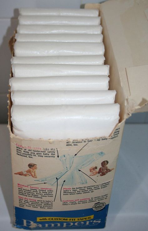 1974 Pampers 3 | purchased on eBay for my collection a few y… | Flickr Vintage Baby Gear, Unicorn Onesie, Diaper Party, Pampers Swaddlers, Pvc Hose, Shiny Jacket, Space Nursery, Retro Baby, Vintage Nursery