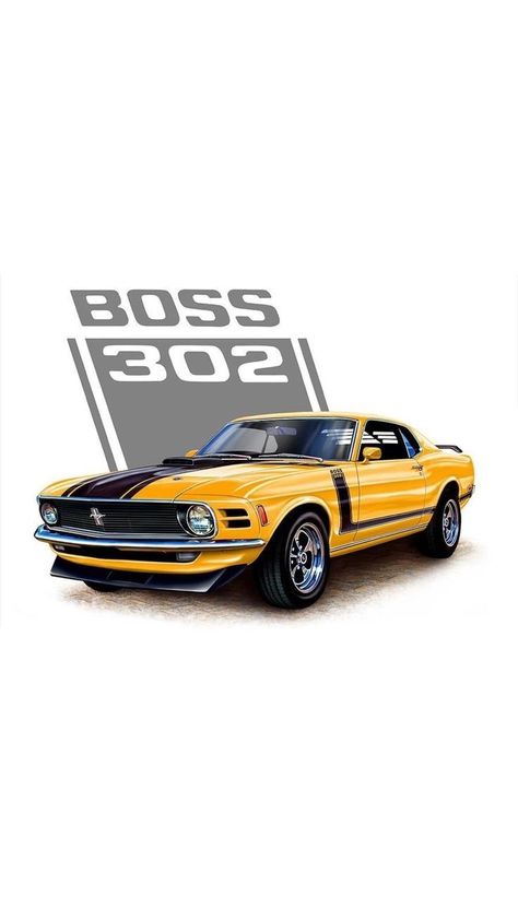 302 Boss Mustang, Mustang Illustration, Mobil Futuristik, Mustang Wallpaper, Mustang Car, Mustang Boss 302, Ford Mustang Boss, Aesthetic Cool, Mustang Boss