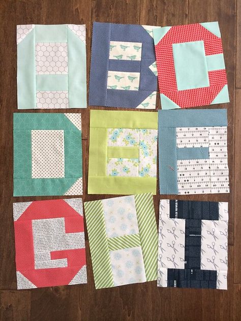 Simplify: Spell it with Moda Alphabet Quilts, Thimble Blossoms, Alphabet Quilt, Alphabet Blocks, Quilting Tips, Mini Quilts, Mini Quilt, Patchwork Quilt, Fabric Projects