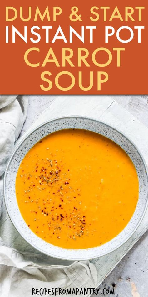 You will love this Vegan Instant Pot Carrot Soup. It is a simple healthy soup that is quick, easy and bursting with fall flavors! That can be made on the stovetop too. Click through to get this awesome recipe!! #vegancarrotsoup #curriedcarrotsoup #carrotsoup #vegansoup #carrotsoup #vegan #instantpotcarrotsoup #pressurecooker #instantpotrecipe #instantpotsoup #pressurecookersoup #easyrecipe #souprecipe Instant Pot Carrot Soup, Carrot Soup Instant Pot, Vegan Carrot Soup, Curried Carrot Soup, Crockpot Express, Vegan Instant Pot, Ip Recipes, Jamaican Dishes, Homemade Food Gifts