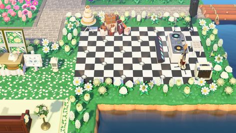 Animal crossing wedding dance floor design Acnh Dance Floor Design, Acnh Dance Floor, Wedding Dance Floor Design, Animal Crossing Wedding, Dance Floor Design, Anch Ideas, Wedding Dance Floor, Dancing Animals, Dance Floor Wedding