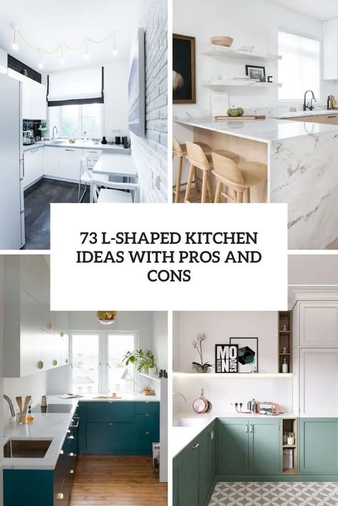 l shaped kitchen ideas with pros and cons cover Small L Shape Kitchen Design, Kitchen Without Island, L Shaped Kitchen Interior, L Shaped Kitchen Cabinets, L Shape Kitchen Layout, Small L Shaped Kitchens, Small Kitchen Ideas Layout, L Shaped Kitchen Designs, Best Kitchen Layout