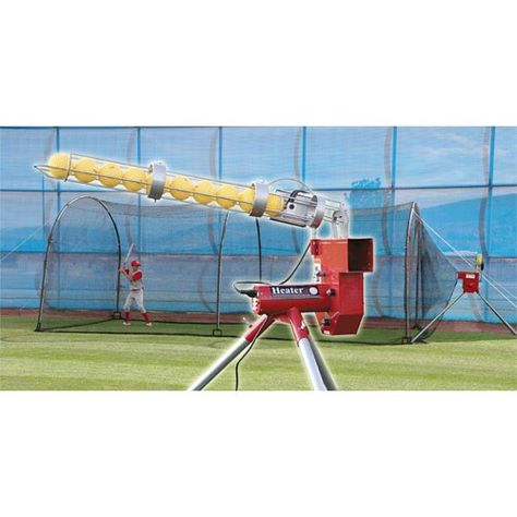 Heater Sports Sports Baseball Pitching Machine and Xtender 24 Batting Cage *** You can get additional details at the image link. Note: It's an affiliate link to Amazon Home Batting Cage, Batting Cage Backyard, Softball Pitching Machine, Batting Cage, Pitching Machines, Backyard Baseball, Slow Pitch Softball, Softball Pitching, Pitching Machine