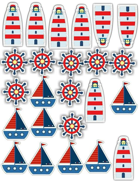 Sailor Birthday, Royal Icing Transfers, Baby Shower Invitaciones, Nautical Party, Scrapbook Stickers, Nautical Theme, Classroom Decor, Candy Bar, Baby Book