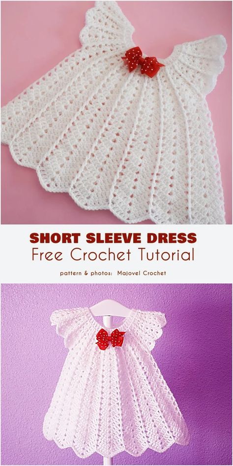 Free Baby Girl Crochet Patterns, Crochet Baby Girls, Crocheted Dresses, Crochet Baby Dress Free Pattern, Girls Frocks, Baby Summer Dresses, Crochet Baby Girl Dress, Baby Dress Pattern, Crochet Baby Dress Pattern