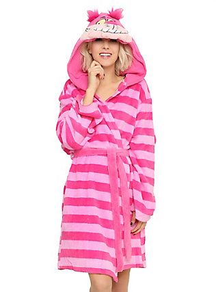 Alice In Wonderland Cheshire Cat, Wonderland Cheshire Cat, Alice In Wonderland 1951, 2014 Fashion Trends, Fleece Robe, Disney Alice In Wonderland, Hooded Robe, Girls Sleepwear, Disney Alice