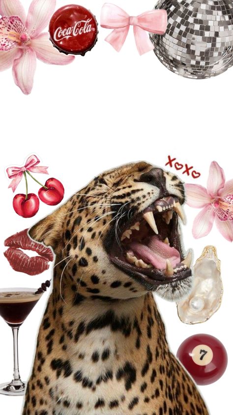 Leopard, Disco Ball, Bow, Pool Ball, Cherry, Espresso Martini, Orchid, and Flower Collage Connect With People, Your Aesthetic, Creative Energy, Energy