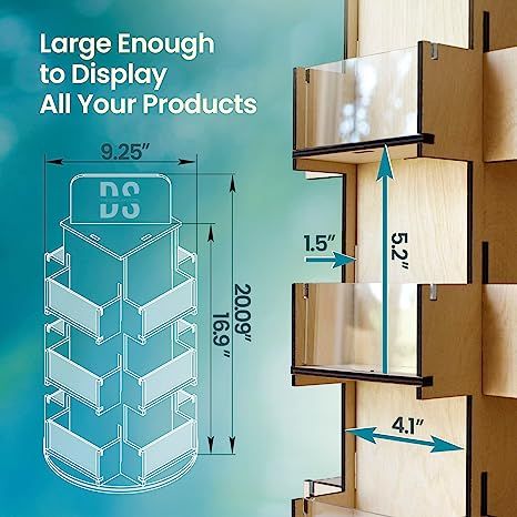 Amazon.com: DS THE DISPLAY STORE 3 Tier Rotating Sticker Display Stand For Vendors Brown Wooden Gift Card Display Stand Countertop Retail Display Sticker Holder Rack : Industrial & Scientific Sticker Display Ideas Retail, Sticker Holder, Sticker Display, Card Display Stand, Card Counter, Gift Card Displays, Rack Industrial, Laser Projects, Stand Display