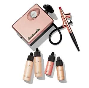 Amazon.com : LUMINESS Legend Makeup Airbrush System & 4-Piece Foundation Starter Kit, Fair Coverage - Quick, Easy & Long Lasting Application - Includes (2) Silk 4-In-1 Foundation, Highlighter & Blush : Beauty & Personal Care Airbrush Make Up, Travel Makeup Kit, Cakey Makeup, Makeup Starter Kit, Airbrush Foundation, Blush Beauty, Rose Lipstick, Beauty Marketing, Air Hockey