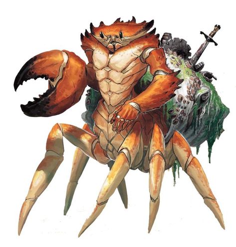 Crab Centaur, Arcadia Quest, Creature Drawings, Monster Concept Art, Fantasy Races, Dungeons And Dragons Characters, Fantasy Monster, Fantasy Creatures Art, Mythical Creatures Art