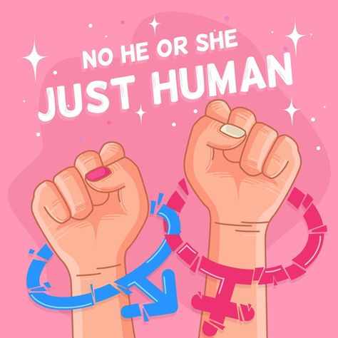 Gender Equality Art, Gender Equality Quotes, Gender Equality Poster, Equality Sticker, What Is Gender, Societal Norms, Gender Equity, Awareness Poster, Gender Norms