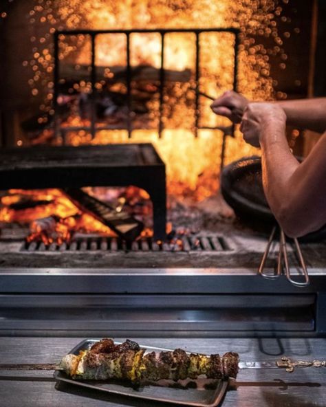 Over the Fire cooking is a beautiful art. ~@albiwashdc ~ captures the perfect aesthetic. . . . #grillsbydemant #manufacturedbydemant #livefirecooking #grilling #DC #atlanta #madeinthesouth #danishdesign #professionalchef #sparks #stainlesssteel #handmade #cooking Grilling Aesthetic, Over The Fire Cooking, Open Fire Cooking, Bbq Ideas, Fire Grill, Perfect Aesthetic, Fire Cooking, Open Fire, Professional Chef