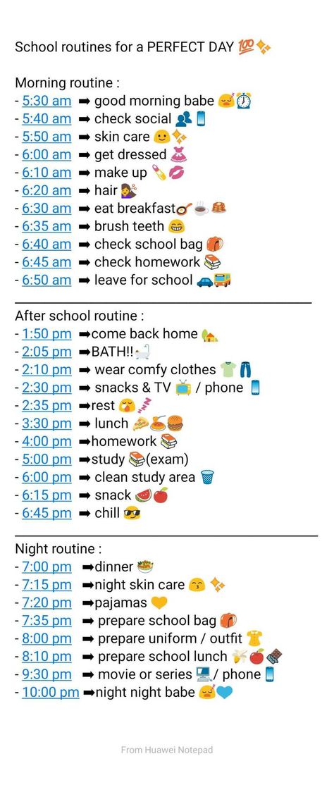 Good Routines For School, Glow Up Day Routine School, My School Routine, School List Aesthetic, Back To School Schedule For Teens, How To Increase Word Count, School Day Morning Routine, Good After School Routines, Schedule For School Days