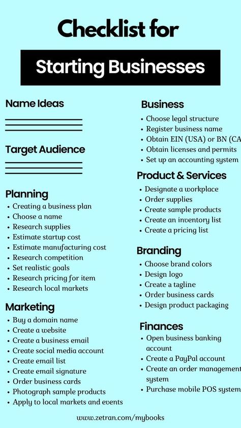 Small Business Ideas Startups, Small Business Marketing Plan, Business Strategy Management, Business Plan Outline, Small Business Bookkeeping, Bookkeeping Business, Startup Business Plan, Successful Business Tips, Business Checklist