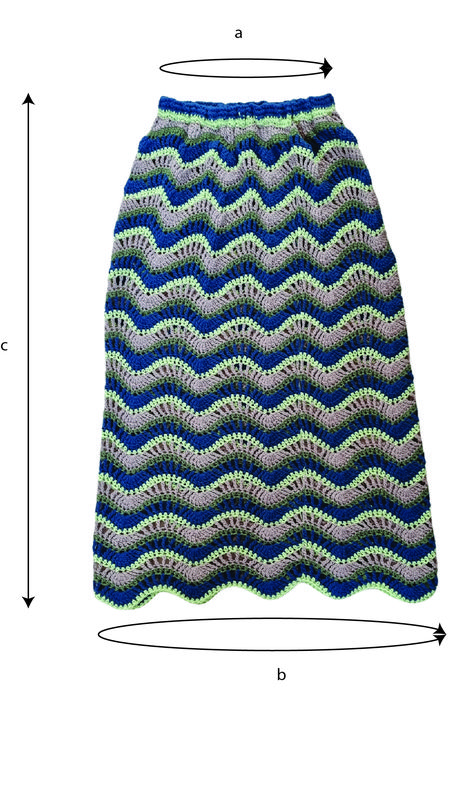 Crocheted Skirt, Ripple Stitch, Crochet Lace Pattern, Skirts And Dresses, Single Crochet Stitch, Long Maxi Skirts, Crochet Round, Crochet Skirt, Petrol Blue