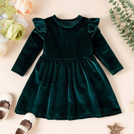 Christmas Outfit Dress, Christmas Outfit Dresses, Girls Velvet Dress, Velvet Holiday Dress, Fall Baby Clothes, Velvet Party Dress, Girls Christmas Outfits, Long Sleeve Velvet Dress