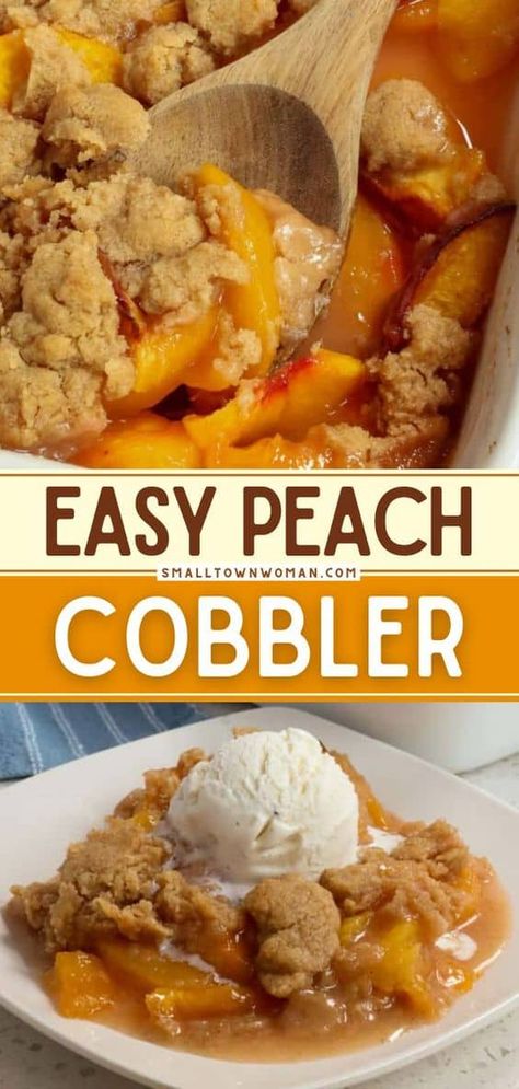 Fresh Peach Cobbler Recipe, Quick Peach Cobbler, Good Peach Cobbler Recipe, Labor Day Party, Homemade Peach Cobbler, Fresh Peach Cobbler, Easy Peach Cobbler, Easy Peach Cobbler Recipe, Cobbler Easy