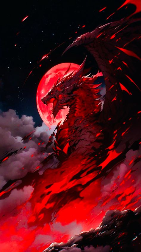 Dragon King Anime, Pics Of Dragons, Cosmic Dragon, Rwby Cinder, Flaming Dragon, Flame Dragon, Elemental Dragons, Legendary Dragons, Mystical Animals