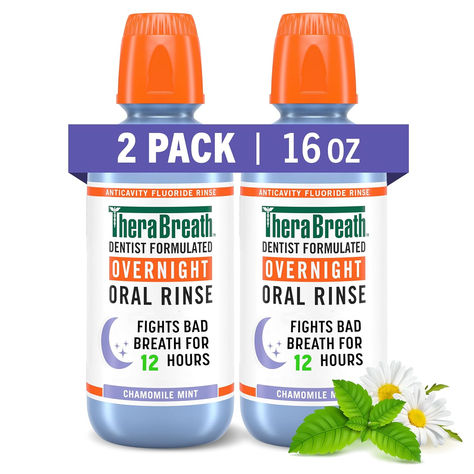 Two 16 fl oz TheraBreath Overnight Mouthwash; Dentist Formulated; Chamomile Mint Flavor; Fluoride Rinse; Alcohol Free
Bad Breath Mouthwash; Give your mouth some TLC at EOD; free from alcohol, dyes or colors, sulfates and parabens Fridge Deodorizer, Homemade Mouthwash, Mouth Rinse, Strengthen Teeth, Tooth Enamel, Cold Brew Coffee Maker, How To Prevent Cavities, 2024 Vision, Mouthwash