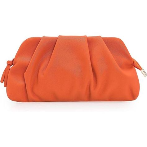 Imported Supple Solid Pu Leather - This Pu Clutch Is Made Of A Soft, Smooth And Durable Vegan Leather. Sleek Pleated Design - When It Comes To Elegance, Pleated Accent Is Always A Timeless Must-Have For Women’s Attire, And This Sleek Rushed Soft Pu Leather Clutch Is Perfect Accessory To Wear From Day To Night, Pairing With A Dress-Up Or Causal Dress Perfectly. Gold-Tone Hardware Including 1 Strong Detachable Chain Strap, Thanks To The Chain Strap, It’s Easily To Transform Into A Clutch, Shoulder Causal Dresses, Leather Clutch Bag, Burnt Orange Color, Leather Clutch Bags, Zipper Top, Orange Gold, Pocket Size, Leather Clutch, Chain Strap