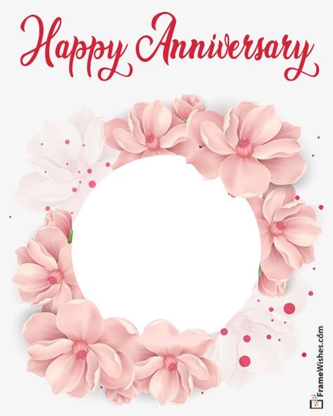 Floral happy Wedding Anniversary Photo Frame Free Online Gift Happy Anniversary Clip Art, Wedding Anniversary Photo Frame, 1st Wedding Anniversary Wishes, Anniversary Photo Frame, Happy Wedding Anniversary Cards, Happy Anniversary Photos, Happy Anniversary Wedding, Birthday Wishes With Photo, Wedding Anniversary Greetings