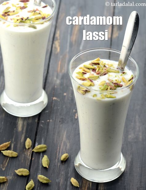 cardamom lassi recipe | elaichi lassi | Indian summer drink | Punjabi Dishes, Summer Special Drinks, Mango Lassi Recipes, Lassi Recipe, Indian Drinks, Lassi Recipes, Special Drinks, Cold Coffee Recipes, Summer Coolers