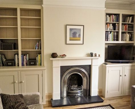 Alcove Cubpoards in two Victoria homes in Hexham, Northumberland,  with slight variations on a classic style, popular in period homes. Description from dunhamfittedfurniture.co.uk. I searched for this on bing.com/images Alcove Shelves, Alcove Cabinets, Alcove Cupboards, Alcove Shelving, Floating Shelf Decor, Victorian Living Room, Floating Shelves Bathroom, Built In Cupboards, Rustic Floating Shelves