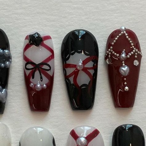 press on nails • nail design art on Instagram: "custom set ; dark ballerina mix ib: @arisacheu & @ilpo.nails_" Nutcracker Ballet Nails, Nutcracker Nails, Ballet Nails, Nutcracker Ballet, Floral Nails, Nails Nail, Ballet Dancers, Nutcracker, Nail Design