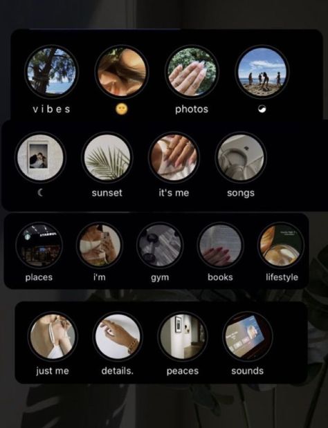 Highlights Feed Instagram, Instagram Account Ideas Aesthetic Highlights, How To Make Your Ig Profile Aesthetic, Instagram Highlight Ideas Creative, Insta Highlights Aesthetic, Highlight Inspo Instagram, Highlights Inspo Instagram, Story Highlights Name Ideas, Aesthetic Insta Profile Ideas