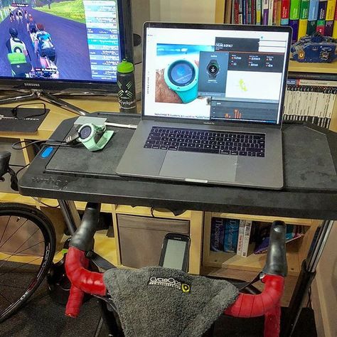 Using my best powers of resistance - I will NOT get sucked in by the #zwifteffect - simply ride around the London course whilst typing up @suunto review on the @wahoofitnessofficial #kickr desk. ! @gozwift #suuntospartan #suuntotrainer #wahoo #wahookickr #kickrdesk #wahoodesk #cycling #indoortrainer #indoorcycling #rideon Zwift Setup, Bike Trainer, Indoor Cycling, Ride On, The London, Bits And Bobs, Baby Stuff, Cycling, I Am Awesome