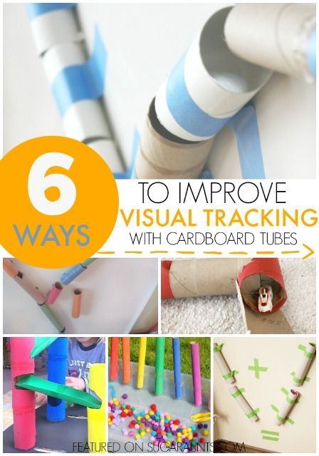 Visual Tracking activity using cardboard tubes for recycled creative play and therapy ideas.  Use this in Occupational Therapy for working on reading and writing as well as other functional skills. Confident Communication, Visual Motor Activities, Visual Sensory, School Based Therapy, Visual Perceptual Activities, Visual Processing, Visual Tracking, Sensory System, Handwriting Activities