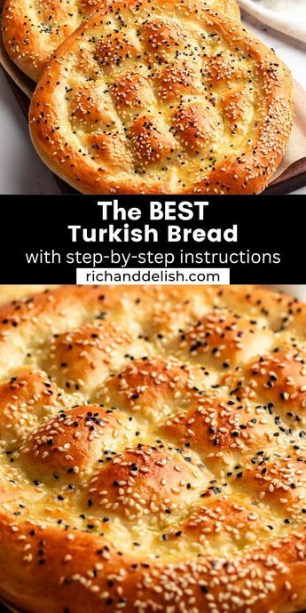 This Turkish bread is a traditional pide bread that is fluffy and super easy to make and comes together in 2 hours. Pide Bread, Turkish Bread, Homemade Bread Recipes Easy, Artisan Bread Recipes, Bread Bun, Bread Recipes Sweet, Easy Bread, Chapati, Bread And Pastries