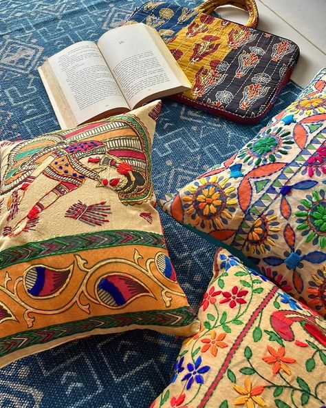 Bring the essence of rich Indian heritage to your living space, with our block printed & hand-embroidered cushion covers!✨ Available on our website www.culturekraft.in [Handmade, Ethical fashion, Block print, Bohemian spirit, Cushion Cover, Hand embroidery] #culturekraft #newcollection #rootsinindia #handmade #earthfriendly #indiancraft #cushioncover #eclectic #blockprint #handembroidery Indian Crafts, Indian Heritage, Embroidered Cushions, Earth Friendly, Ethical Fashion, Cushion Covers, Block Print, Hand Embroidered, Cushion Cover