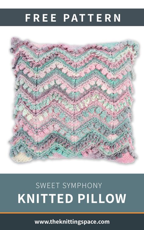 This Sweet Symphony Knitted Pillow is an endearing knit pillow that will make your living space complete like a perfect note to a beautiful melody. It's a lush and stylish pillow that's worked in an easy chevron pattern, ideal for intermediate knitters to work on. You can also make several pieces of this gorgeous pillow if you need a homemade housewarming gift. | Discover over 5,500 free knitting patterns at theknittingspace.com #knitpatternsfree #DIY #howtoknitpillows Homemade Housewarming Gifts, Knitted Pillows, Summer Knitting Projects, All Free Knitting, Knitting Space, Winter Knitting Patterns, Fall Knitting Patterns, Dishcloth Knitting Patterns, Fall Knitting