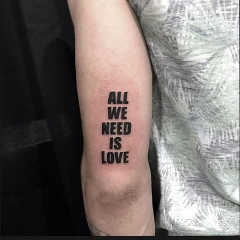 All We Need Is Love Tattoo, Boog Tattoo, All We Need Is Love, Stick N Poke, Rockstar Games, Tumblr Fashion, Love Tattoos, Body Tattoos, Tattoos And Piercings