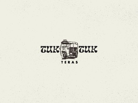 Tuk-tuk teras logo by The High Road Design on Dribbble Tuktuk Tattoo, Tuk Tuk Tattoo, Thai Concept Motorcycle Logo, Tuk Tuk, Tuk Tuk Illustration, Tuktuk Thailand, Road Logo, Coffee Illustration, Food Branding