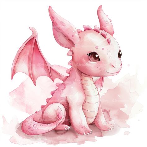 Cartoon Baby Dragon Clipart, Cute Dragon, Printable Watercolor Clipart, High Quality JPG, Digital Download, Paper Craft, Junk Journal On Etsy: dreamweavecraftery.etsy.com #cute #cartoon #watercolor #clipart #art #papercraft #designing #craft #junkjournal #printable #download #scrapbooking #collage #dragon #fantasy #mythical #magic #baby #pink Dragon Printable, Art Papercraft, Hot Air Balloon Clipart, Dragon Clipart, Baby Purple, Scrapbooking Collage, Design Dragon, Balloon Clipart, Adventure Art