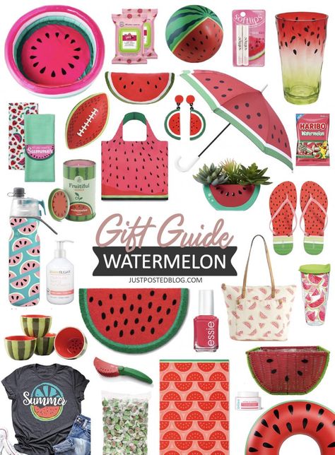 Watermelon Gift Guide with Free Printable Tag: You’re One in a Melon! – Just Posted One In A Melon Gift Basket, Watermelon Gift Basket, Types Of Watermelon, Watermelon Gift, Watermelon Party, Free Printable Tags, Themed Gift Baskets, One In A Melon, Summer Watermelon