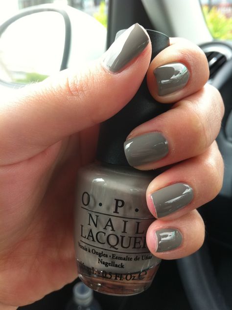 opi, love gray nails Green Grey Nails, Grey Green Nails, Nails Green Olive, Summer Nails Colors Designs, Purple Ombre Nails, Olive Colour, Nail Paints, Coffin Nails Matte, Nails Opi