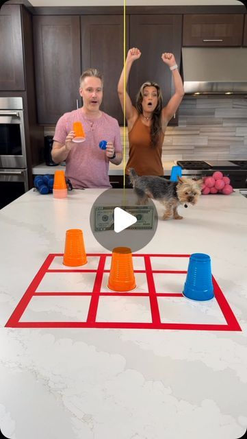 Getti Kehayova on Instagram: "Slide the Cup win the Tic Tac Toe #couplesgames #tictactoechallenge" Diy Tic Tac Toe, Cup Games, Interactive Games, Tic Tac Toe Game, Fun Party Games, Red Cups, Interactive Game, The Cup, September 1