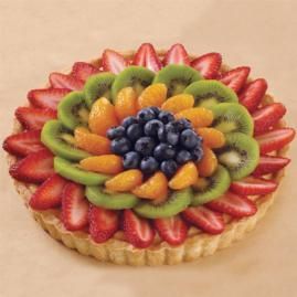 Fruit tart Fruit Tart Design, Mix Fruit Cake Decoration, Fruit Tart Decoration, Fruit Tart Recipe Easy, Desert Pattern, Fruit Cake Design, Fresh Fruit Cake, Fruit Tart Recipe, Fruit Platter Designs