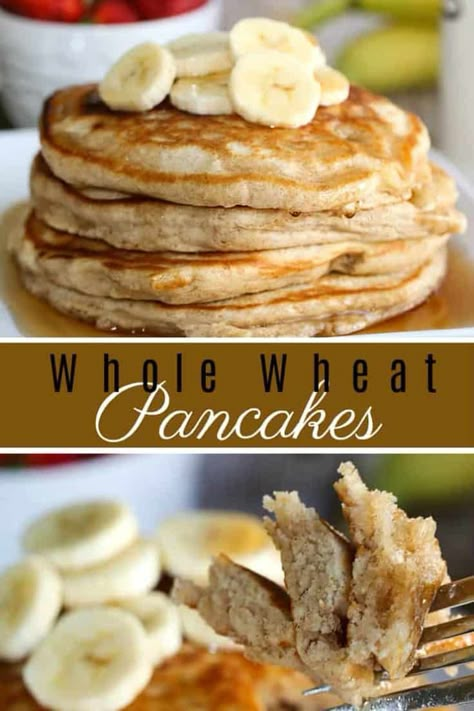 Meteranian Diet, Whole Wheat Flour Pancakes, Pancake Recipe Healthy, Pancake Recipe Healthy Oatmeal, Wheat Flour Pancakes, Dorm Recipes, Wheat Pancake Recipe, Wheat Flour Recipes, Whole Wheat Pancakes