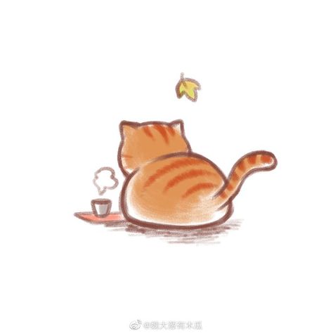 Ginger Cat Art, Wallpaper Gatos, Simple Cat Drawing, Cat Tatto, Cute Ginger, Cats Art Drawing, Cute Wallpapers For Ipad, Cat Doodle, Cute Food Drawings