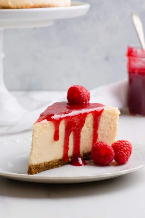 Southern Holiday Recipes, Coulis Recipe, Sweet Potato Cheesecake, Grandbaby Cakes, Philadelphia Torte, Raspberry Coulis, New York Style Cheesecake, The Cheesecake Factory, Vanilla Cheesecake