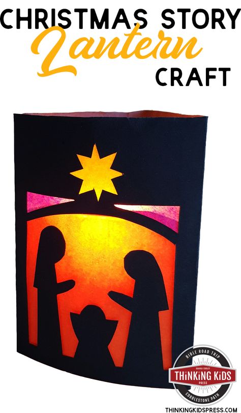 Christmas Story For Kids, Paper Lantern Craft, Christmas Stories For Kids, The Christmas Story, Lantern Craft, Bible Crafts For Kids, Nativity Crafts, Meaning Of Christmas, Homeschool Art