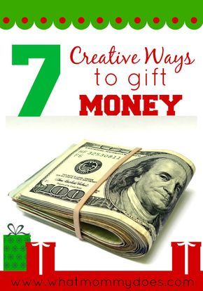 I just love giving money for Christmas presents - so practical & it's what most people really want! These 7 unique money gift ideas are perfect for teenagers, collage students, or anyone who could use money around the holidays. And you can make these gifts last minute in a pinch. :) Giving Money As Gifts Ideas Christmas, Wrapping Money Ideas, Hidden Gift Ideas, Creative Ways To Wrap Money As A Gift, How To Wrap Cash For Christmas, Fun Ways To Gift Money At Christmas, How To Wrap Money For Christmas, Give Money As A Gift Ideas, Creative Ways To Give Cash For Christmas