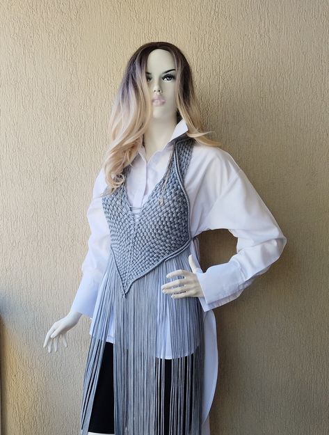 Macrame dress , birthday dress , shiny material , crazy party dress , festival dress , fringed dress , boho dress ,burnungman by MagdyssJewellery on Etsy Crazy Party, Fringed Dress, Macrame Dress, Made Dress, Dress Birthday, Fringe Dress, Birthday Dress, Dress Boho, Waist Circumference