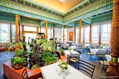 Created in 1987, the exquisite tea house features hand-painted and hand-carved panels and ceilings... Boulder Restaurants, Dushanbe Tajikistan, Types Of Teas, Unique Event Venues, Wedding Spot, Unique Restaurants, College Town, Vegetarian Restaurant, Boulder Co