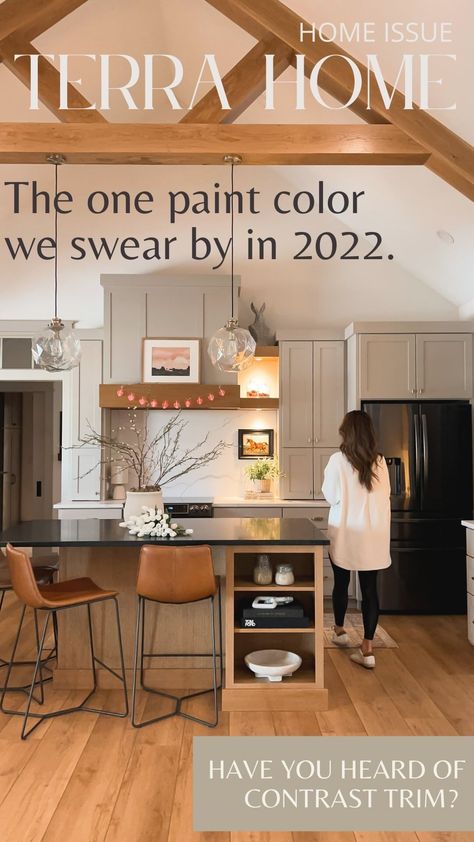 Contrasting Trim Kitchen, Pashmina By Benjamin Moore, Collingwood Benjamin Moore Kitchen Cabinets, Pashmina Benjamin Moore Cabinets, Contrast Trim Kitchen, Bm Pashmina Cabinets, Benjamin Moore Pashmina Cabinets, Pashmina Benjamin Moore Kitchen Cabinets, Pashmina Kitchen Cabinets